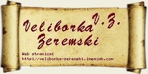 Veliborka Zeremski vizit kartica